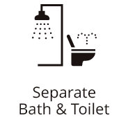 Separate Bath & Toilet